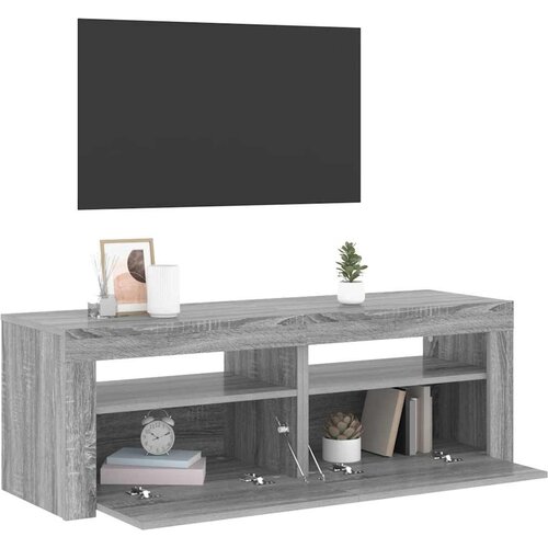  ormarić s LED svjetlima boja hrasta sonome 120 x 35 x 40 cm Slike