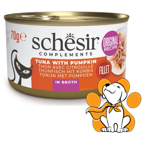 Schesir Cat Tuna With Pumpkin in Broth 70g, Hrana Sa Tunom i Bundevom u Bujonu Cene