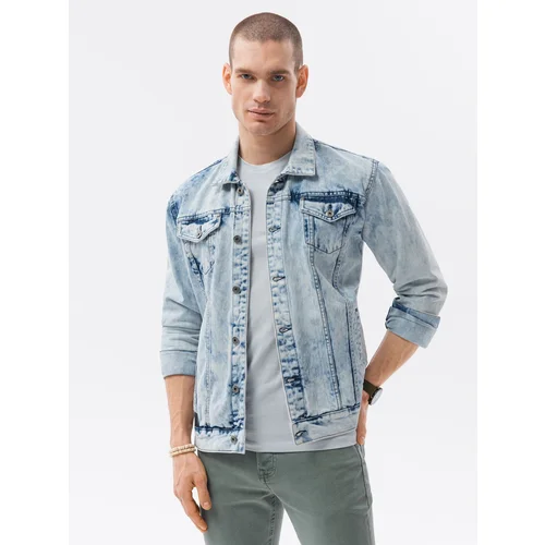 Ombre Men's denim katana jacket - light denim