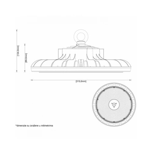 Dawn LED REFLEKTOR HBS-200W 4000K 90° IP65 Cene