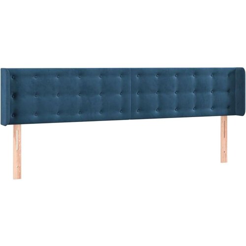  Uzglavlje s u&amp;scaron;ima tamnoplavi 163x16x78/88 cm bar&amp;scaron;unasti Slike