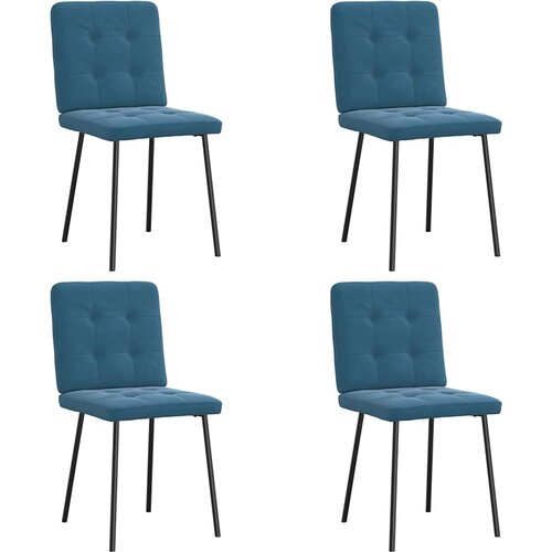 vidaXL Jedilni stoli 4 kosi moder žamet Cene