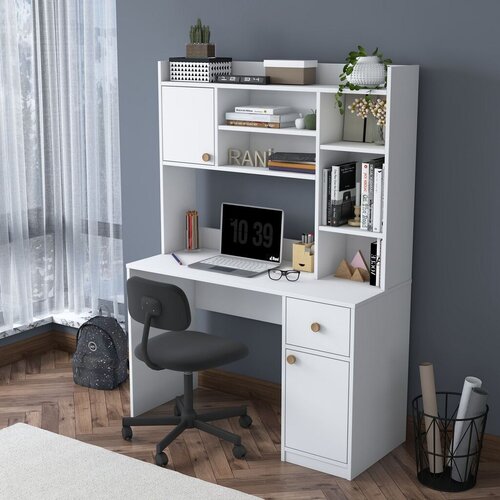 Hanah home Radni sto i polica za knjige, Beli Slike
