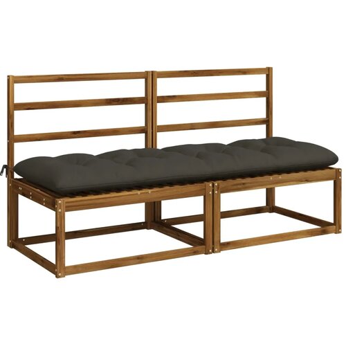  Jastučići za klupe VIANEN 2 kom. 100% poliester Antracit - Antracit 180 x 60 x 12 cm Slike