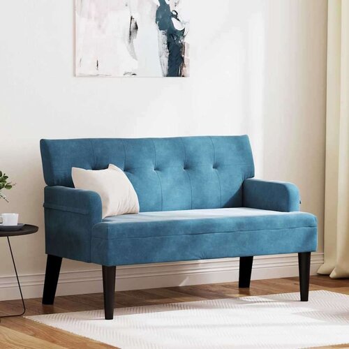 vidaXL Chesterfield klupa Plava 112 x 65.5 x 75 cm Bar&scaron;un Cijene