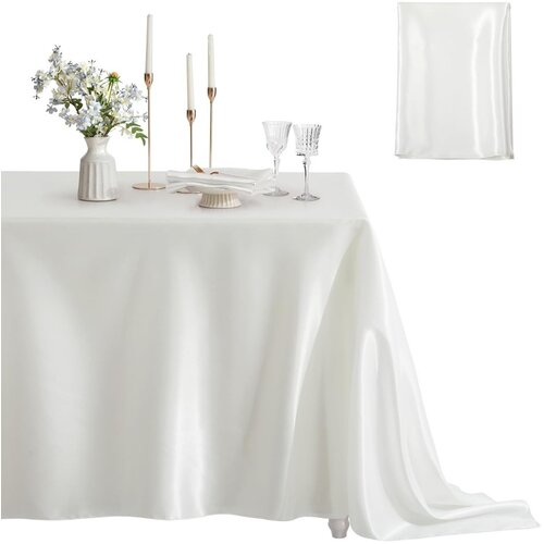 INF Elegantna poliestrska satenasta prt za zabave, poroke in dogodke White, (5000248182) Cene