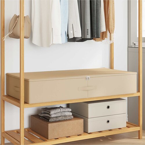  Kutija za spremanje Krem 90 x 48 x 15 cm Netkana tkanina Cijene