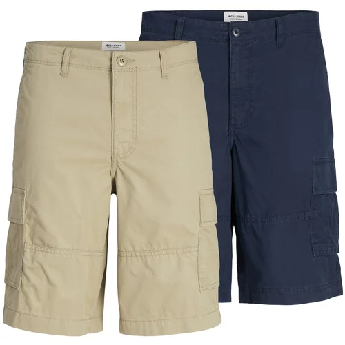 Jack & Jones Cargo hlače 'COLE' bež / morsko plava