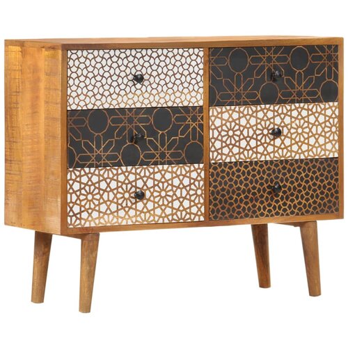 The Living Store Komoda s potiskanim vzorcem 90x30x70 cm trden mangov les - Komoda, (21662702) Cene