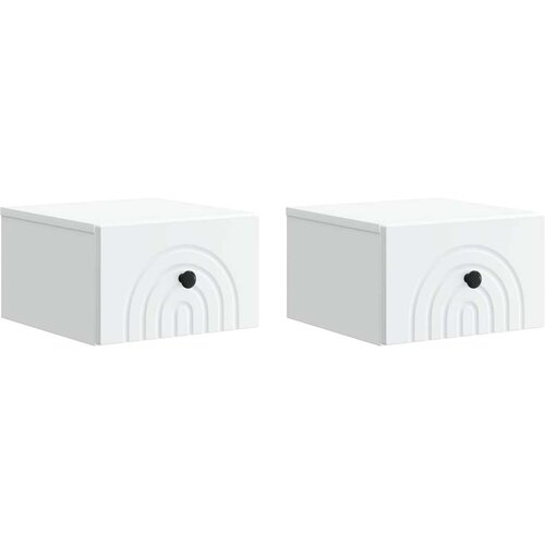  Noćni ormarić za montažu na zid 2 pcs Bijela 33 x 34 5 x 20 cm Cene