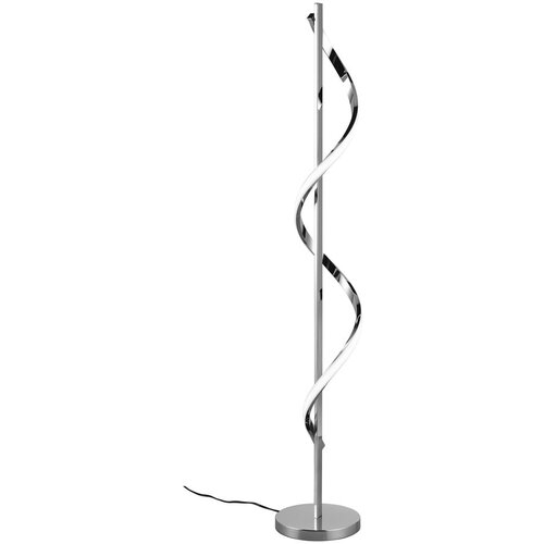 Tri O LED zatemnitvena stoječa svetilka v sijajno srebrni barvi (višina 120 cm) Isabel – Cene