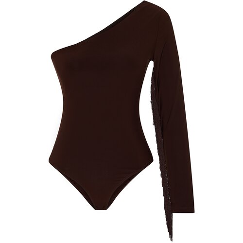 Trendyol Brown Tasseled Knitted Body Slike