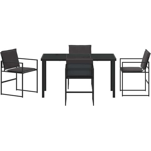 Vrtni set za objed 5 pcs Crna 140 x 70 x 73 cm Slike