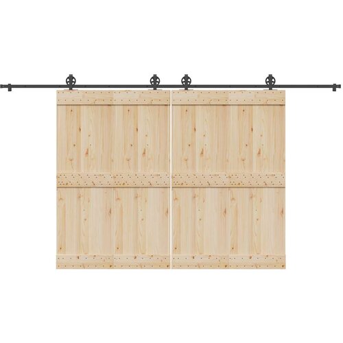 Furnova Komplet opreme za drsna vrata 400 cm jeklo črne barve, (21944791) Cene