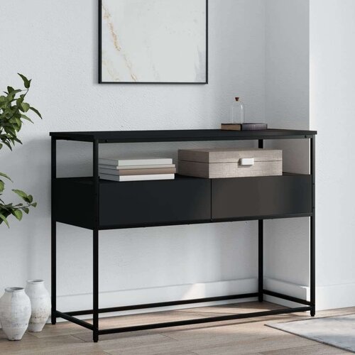  Konzolni stol crni 100 x 40 x 75 cm od konstruiranog drva Cijene