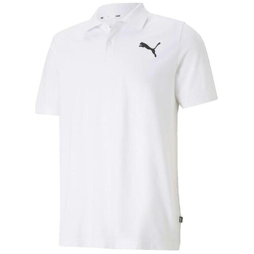 Puma Polo majice kratki rokavi Polo manches courtes Essentials Pique Bela Slike