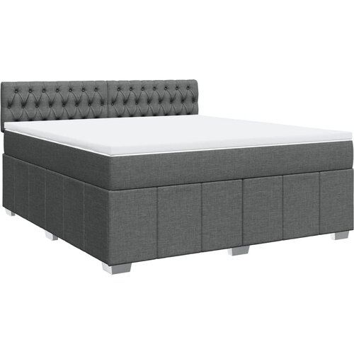 Maison Chic Box spring postelja - Vzmetna postelja z vzmetnico temno siva 180x200 cm blago SL24655, (21890109) Cene