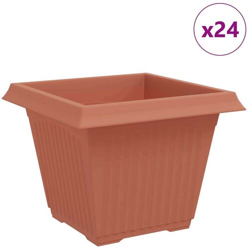  Kvadratna saksija za cvijeće 24 pcs Crvena cigla Slike