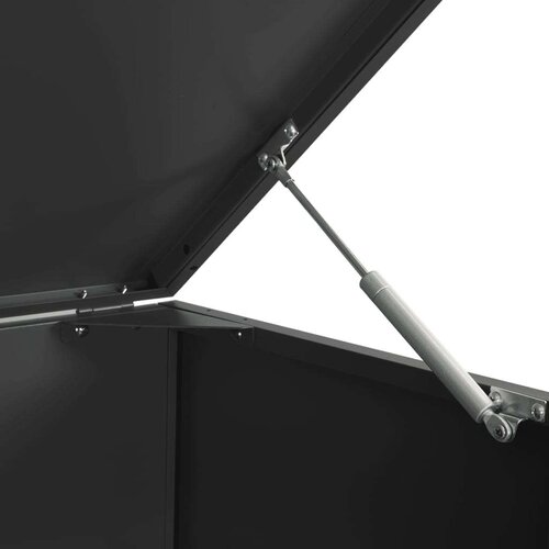 VidaXL Spremi&amp;scaron;te za jednu kantu za otpad crno 69 x 79 x 117 cm čelično Slike