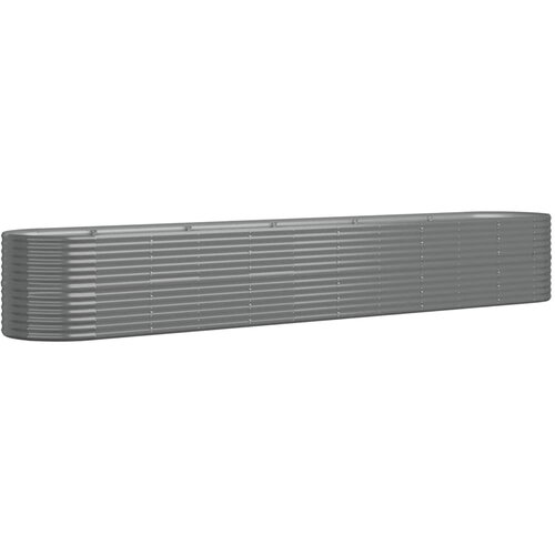 vidaXL Visoka greda iz prašno premazanega jekla 440x80x68 cm siva Cene