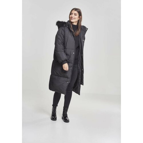 UC Ladies Women's oversize faux fur coat blk/blk Slike
