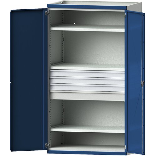 ANKE Omara za težka bremena s 3 policami, 4 predali 3 x 90, 1 x 120 mm, VxŠxG 1950 x 1084 x 690 mm Cene