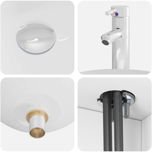  Umivaonik s policom Bijela 49,5 x 41 x 64,5 cm Slike