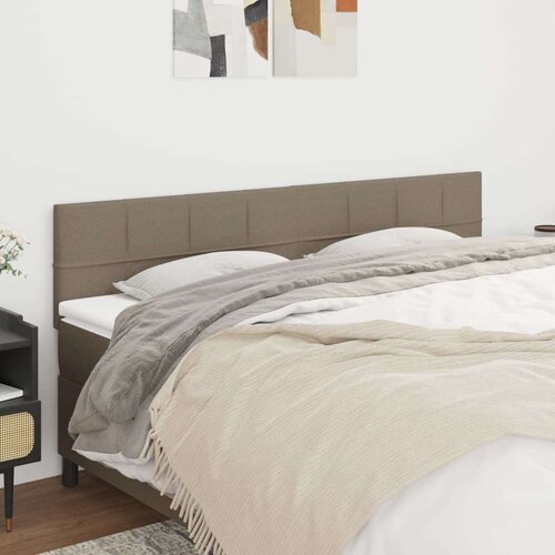  Posteljno vzglavje 2 kosa taupe 80x5x78/88 cm blago, (20936116) Slike
