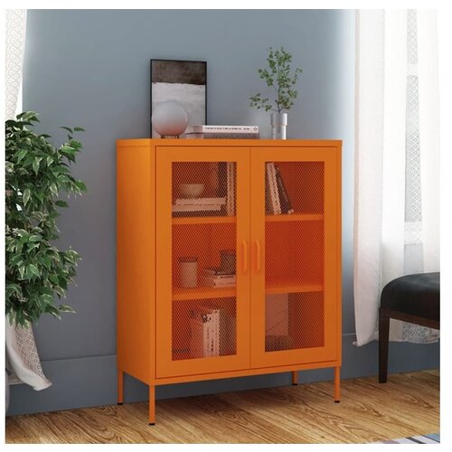  Omara za shranjevanje oranžna 80x35x101,5 cm jeklo Cene