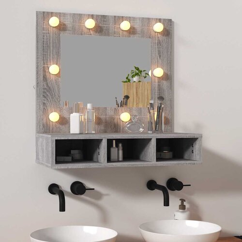 Ormarić s ogledalom LED boja hrasta sonome 60x31,5x62 cm Cijene