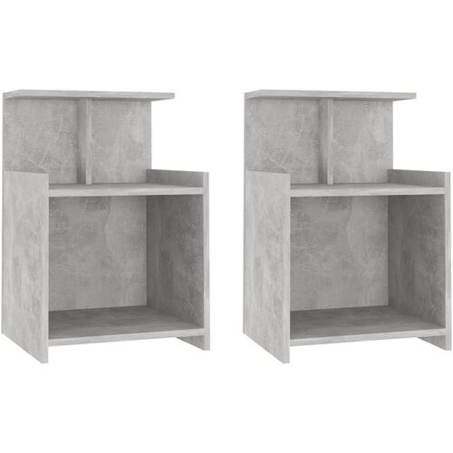 Maison Chic Dvo delni komplet Nočne omarice - Nočne mize betonsko siva 40x35x60 cm iverna plošča, (21689741) Cene