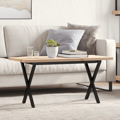 Stolić za kavu X-oblika 100x50x45,5 cm od borovine i čelik Cene