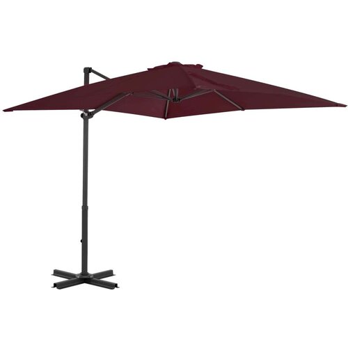  Konzolni suncobran s aluminijskom šipkom bordo 250 x 250 cm Cene