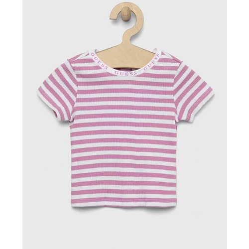 Guess Dječja majica kratkih rukava boja: ružičasta