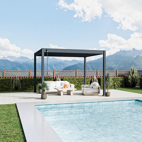 Gardenson Pergola Trumpf, Antracit, 3x3,6m Slike