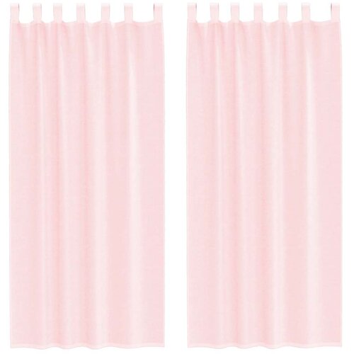Voile zavjese s petljama 2 kom svijetlo ružičaste 140x225 cm Slike