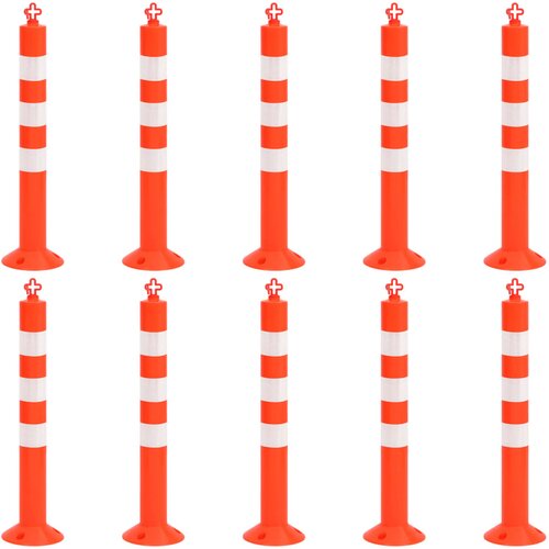  Stupovi za kontrolu prometa s lancem 10 kom 75 cm PE Slike