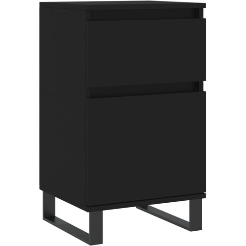  Komode 2 kom crne 40 x 35 x 70 cm od konstruiranog drva Slike