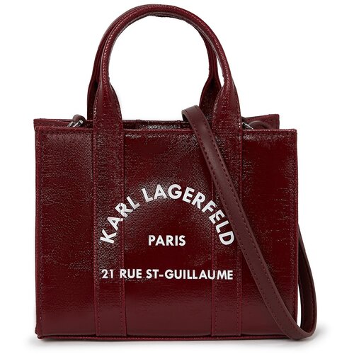 Karl Lagerfeld Nakupovalna torba 'Rue St-Guillaume' bordo / bela Cene