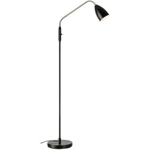 Marksl&amp;ouml;jd Črna LED zatemnitvena stoječa svetilka s kovinskim senčilom (vi&amp;scaron;ina 140 cm) Patro &amp;ndash; Slike