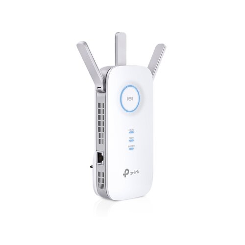 Tp-link TP Link AC1900 Wi-Fi Range Extender 600 Mbps at 2.4 GHz + 1300 Mbps at 5 GHz; 3 &amp;times; External Antennas, 1 &amp;times; Gigabit Port, Wall Plugged; Tether App, WPS, Intelligent Signal Light, Access Control, Power Schedule, LED Control, RE/AP Mode, OneMe, MU-MIMO Slike