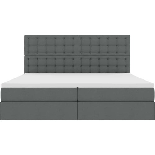  Krevet s madracem i skladi&amp;scaron;tem Tamno siva 200 x 200 cm Slike