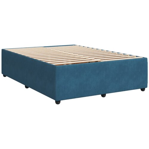 vidaXL Posteljni okvir modra 140x190 cm žamet, (21306807) Cene