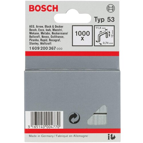 Bosch spajalica, tip 53, 11,4x0,74x12mm Slike