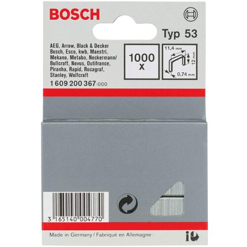 Bosch sponke tip 53, 11,4x0,74x12mm, 1000 kos 1609200367 Cene