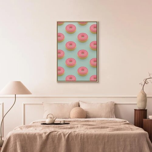  Slika - Pastel Donuts (1 Part) Vertical 60x90 U prirodnom drvenom okviru Slike