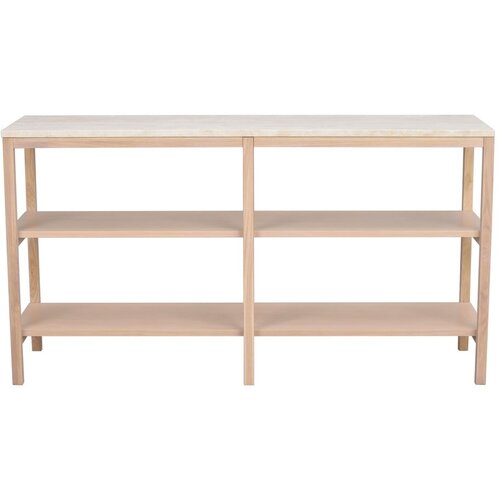 Rowico Bijeli konzolni stol s kamenom pločom 140x40 cm Orwel - Cijene