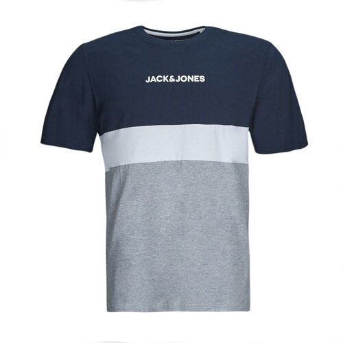 Jack &amp;amp; Jones Majice s kratkimi rokavi JJEREID BLOCKING TEE SS Večbarvna Slike