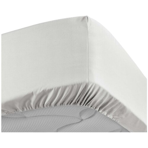 Douceur d int&amp;eacute;rieur Bijela plahta s gumom od pamučnog perkala 90x190 cm Percaline &amp;ndash; Slike