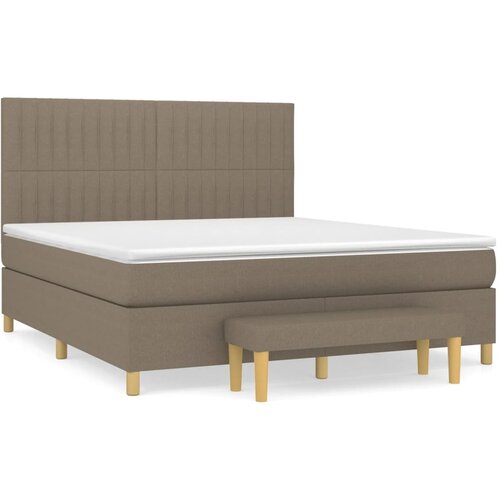 Maison Chic Box spring postelja - Vzmetna postelja z vzmetnico taupe 180x200 cm blago SL8476, (21885966) Cene